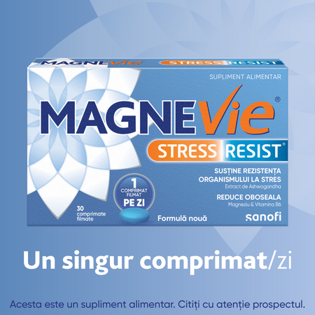 MagneVie Stress Resist Ashwagandha, 30 comprimate filmate, Sanofi 639180
