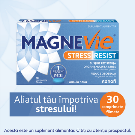 MagneVie Stress Resist Ashwagandha, 30 comprimate filmate, Sanofi 639174