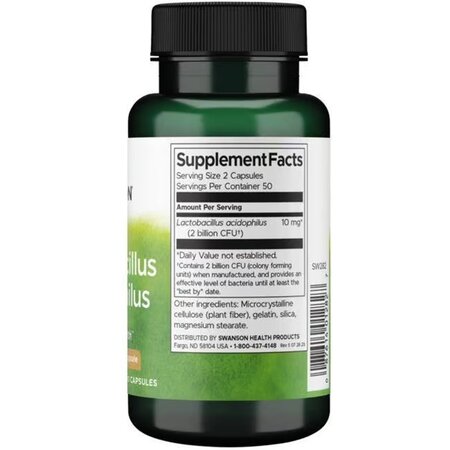 Lactobacillus Acidophilus, 100 capsule, Swanson 617242
