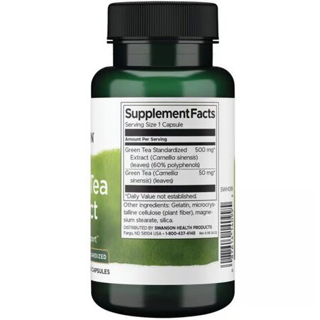 Green Tea Extract, 60 capsule, Swanson 617301