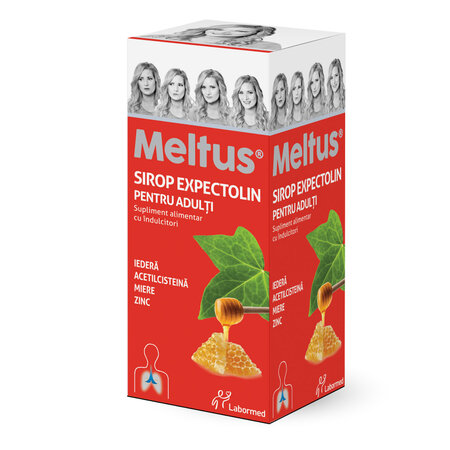 Sirop cu miere, iedera, zinc si acetilcisteina Meltus Expectolin, 100 ml, Labormed 617358