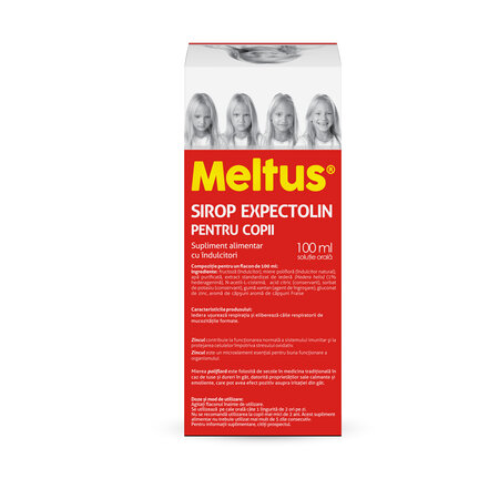 Sirop cu miere, iedera, zinc si acetilcisteina pentru copii Meltus Expectolin, 100 ml, Labormed 617366