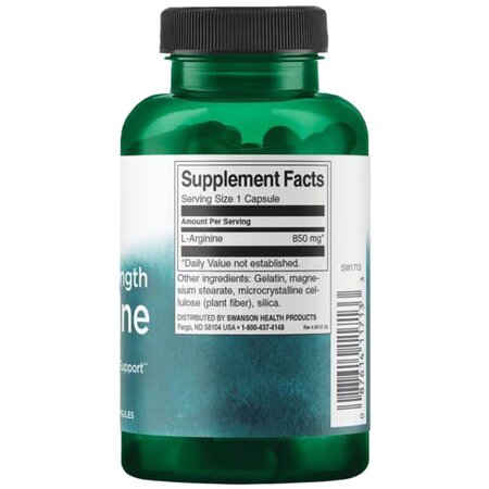 Super Str L-Arginine, 90 capsule, Swanson 617371