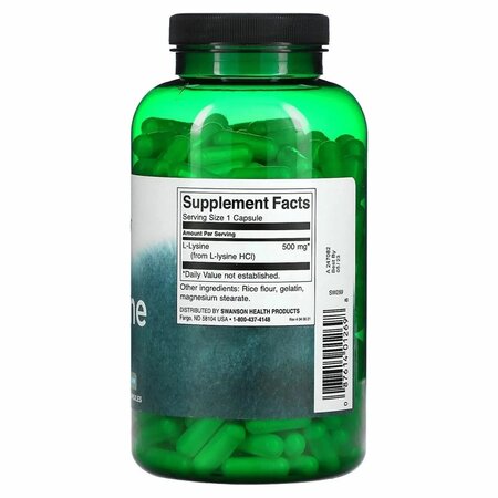 L-Lysine, 100 capsule, Swanson 617379