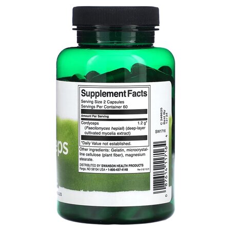 Cordyceps, 600 mg, 120 capsule, Swanson 617451