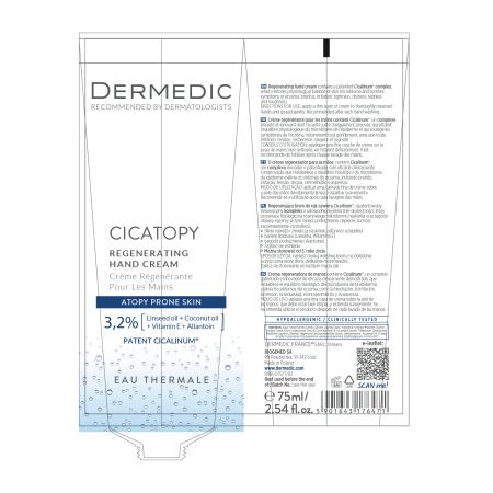 Crema de maini regeneranta Cicatopy, 75 ml, Dermedic 707740