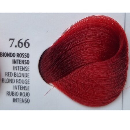 Vopsea permanenta rapida 10 minute 7.66 Intense Red Blonde, 100 ml, Xhensil 617514