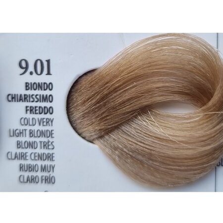 Vopsea permanenta rapida 10 minute 9.01 Cold Very Light Blonde, 100 ml, Xhensil 617573