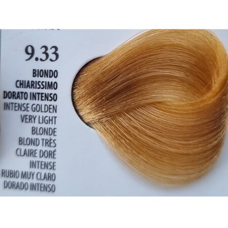 Vopsea permanenta rapida 10 minute 9.33 Intense Golden Very Light Blonde, 100 ml, Xhensil 617584