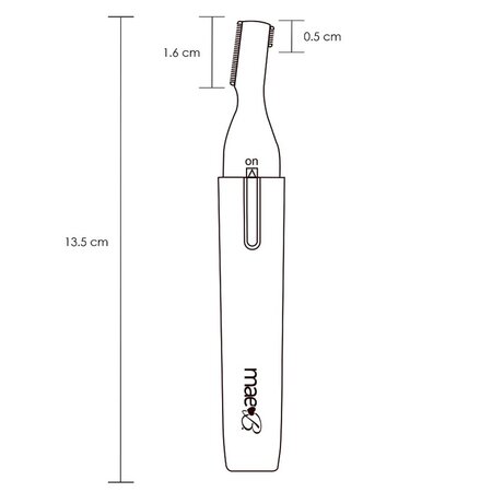 Trimmer electric cu doua lame pentru corp si fata, Mae B 617610