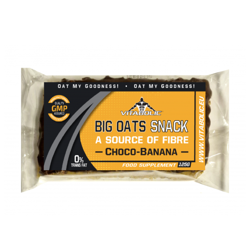 Baton cu ovaz Choco-Banana Big Oats Snack, 125 g, Vitabolic