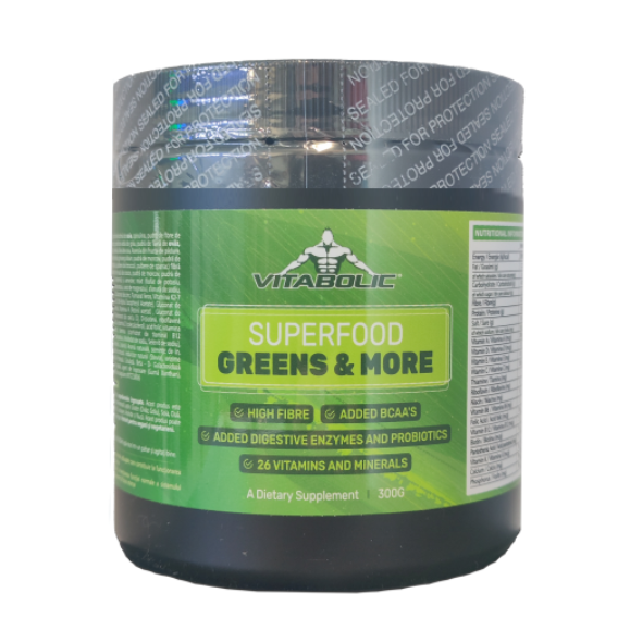 Amestec verde Superfood Greens and More, 300 g, Vitabolic