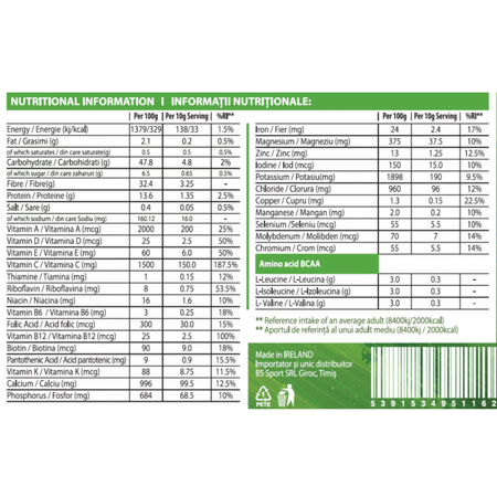 Amestec verde Superfood Greens and More, 300 g, Vitabolic 617653