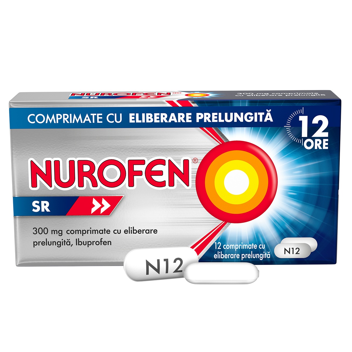 Nurofen SR, 300 mg, 12 comprimate cu eliberare prelungita, Reckitt Benckiser