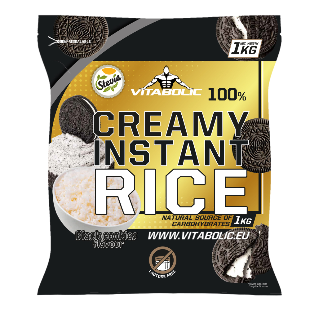 Orez instant cremos cu aroma de Black Cookies, 1 Kg, Vitabolic