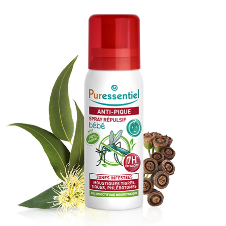 Spray repelent pentru copii Bite & Sting Baby, 60 ml, Puressentiel 618704