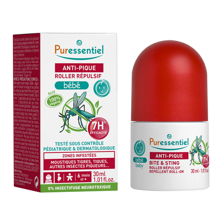 Roll-on repelent pentru copii Bite & Sting Baby, 30 ml, Puressentiel 618708