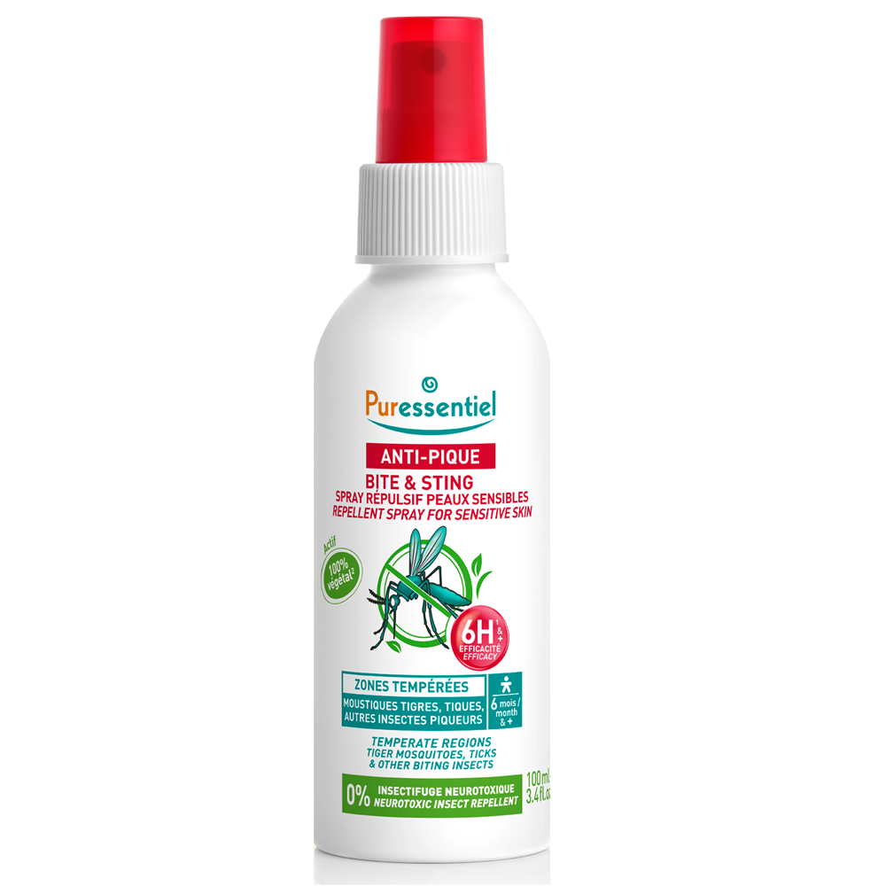 Spray repelent piele sensibila Bite & Sting, 100 ml, Puressentiel