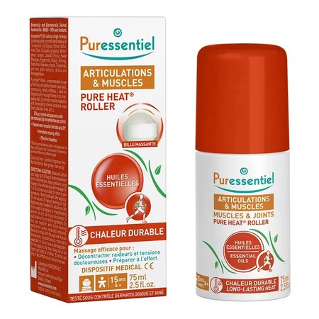 Roll-on efect de relaxare Pure Heat Muscle & Joints, 75 ml, Puressentiel 618729