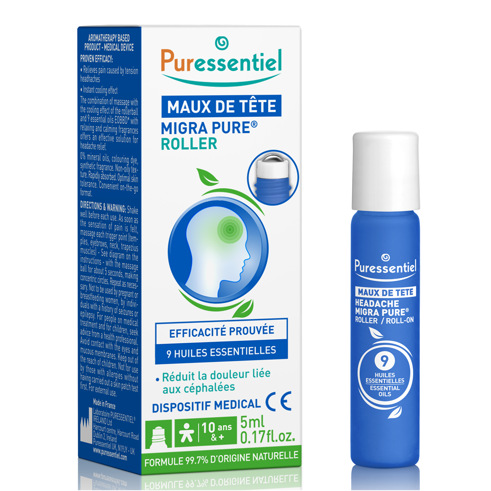 Roll-on pentru dureri de cap Migra Pure, 5 ml, Puressentiel