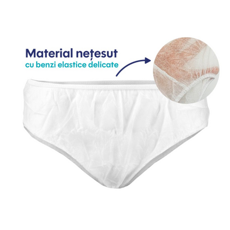 Chiloti din bumbac de unica folosința, marimea L, 3 bucati, Apfia Care 711969