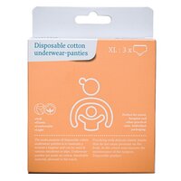 Chiloti din bumbac de unica folosinta, marimea XL, 3 bucati, Apfia Care