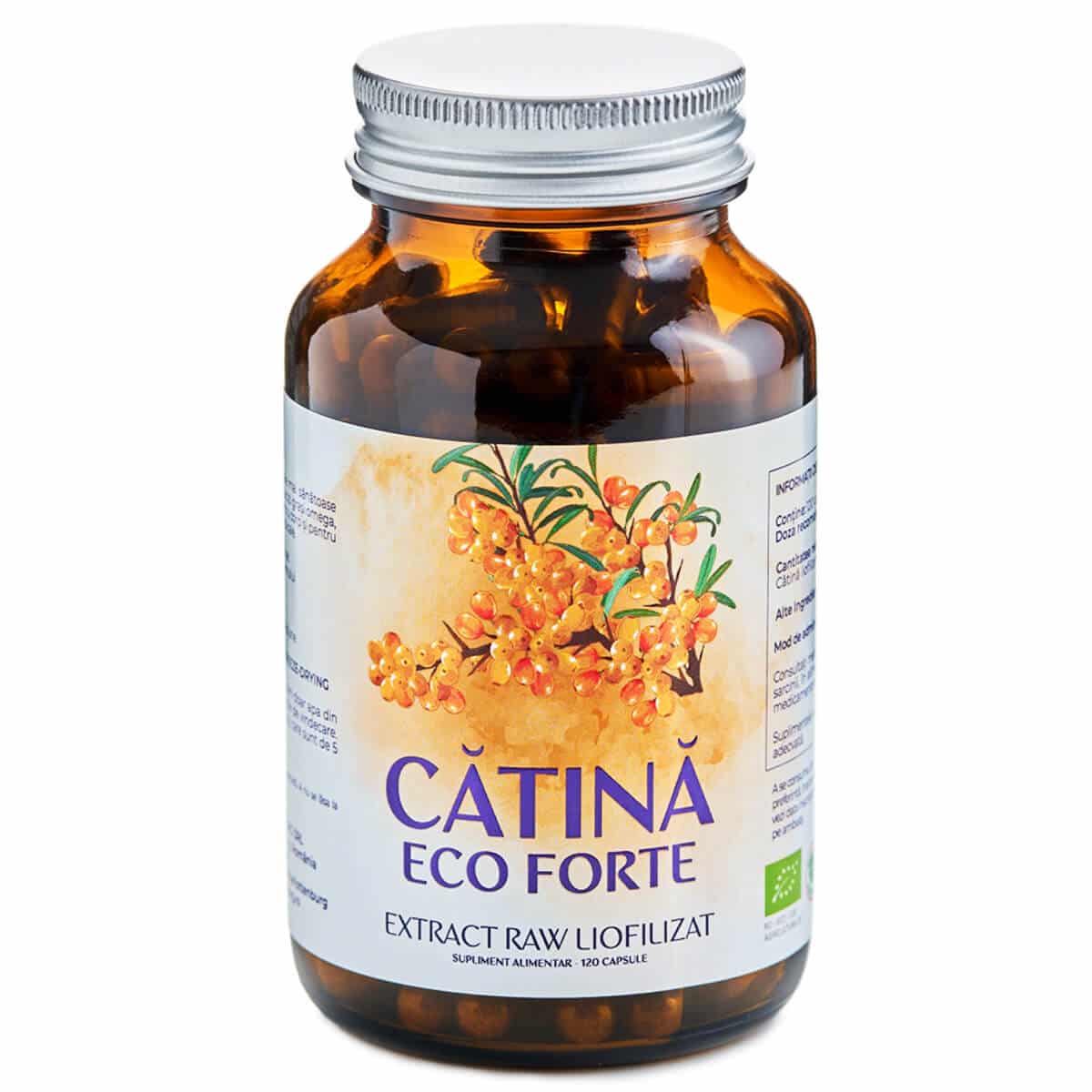 Catina eco forte extract Raw liofilizat, 120 capsule vegetale, Aronia Charlottenburg