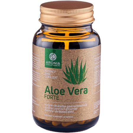 Aloe Vera Forte extract raw liofilizat, 60 capsule, Aronia Charlottenburg