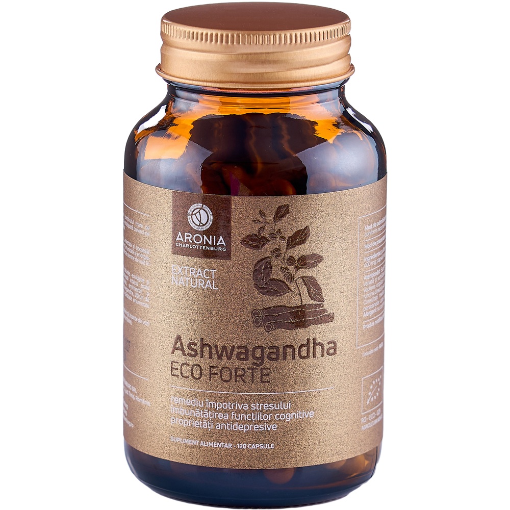 Ashwagandha Eco Forte, 120 capsule, Aronia Charlottenburg