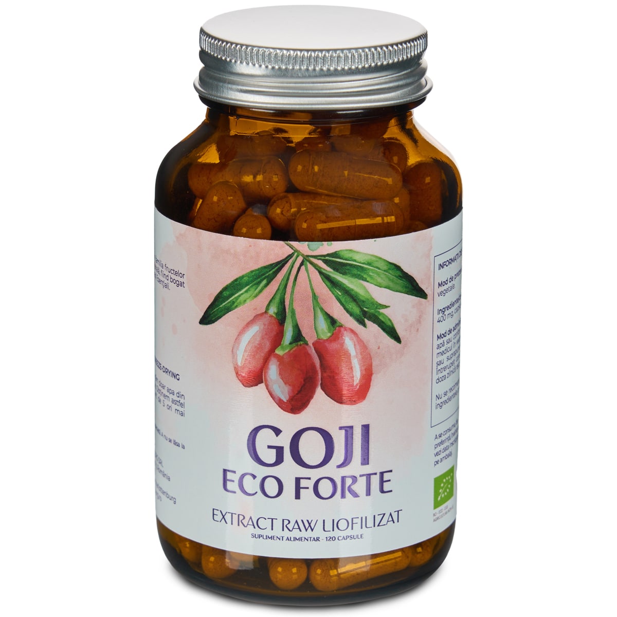 Goji Eco Forte extract raw liofilizat, 400 mg, 120 capsule, Aronia Charlottenburg