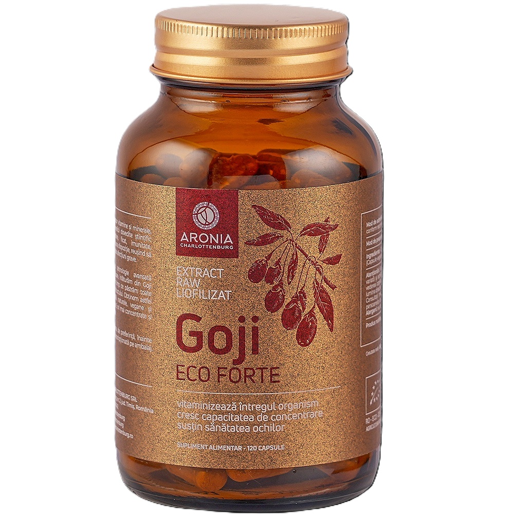 Goji Eco Forte extract raw liofilizat, 400 mg, 120 capsule, Aronia Charlottenburg