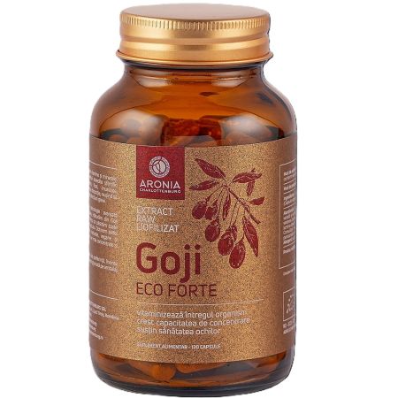 Goji Eco Forte extract raw liofilizat, 400 mg, 120 capsule, Aronia Charlottenburg