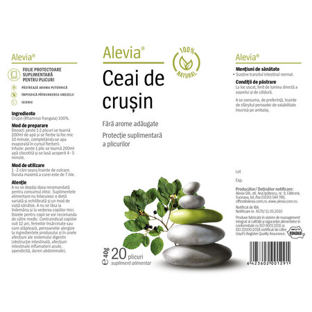 Ceai de crusin, 20 plicuri, Alevia 618941