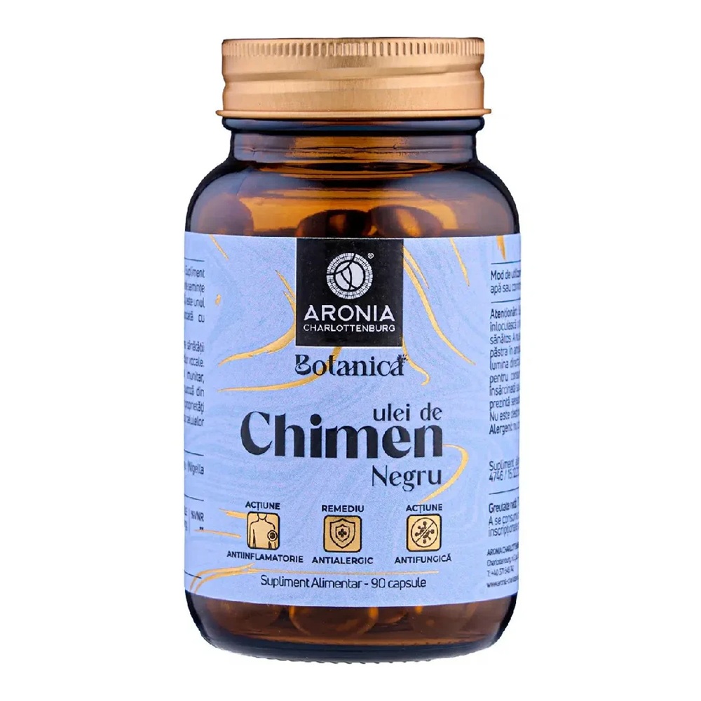 Ulei de Chimen Negru (Negrilica), 90 capsule moi, Aronia Charlottenburg