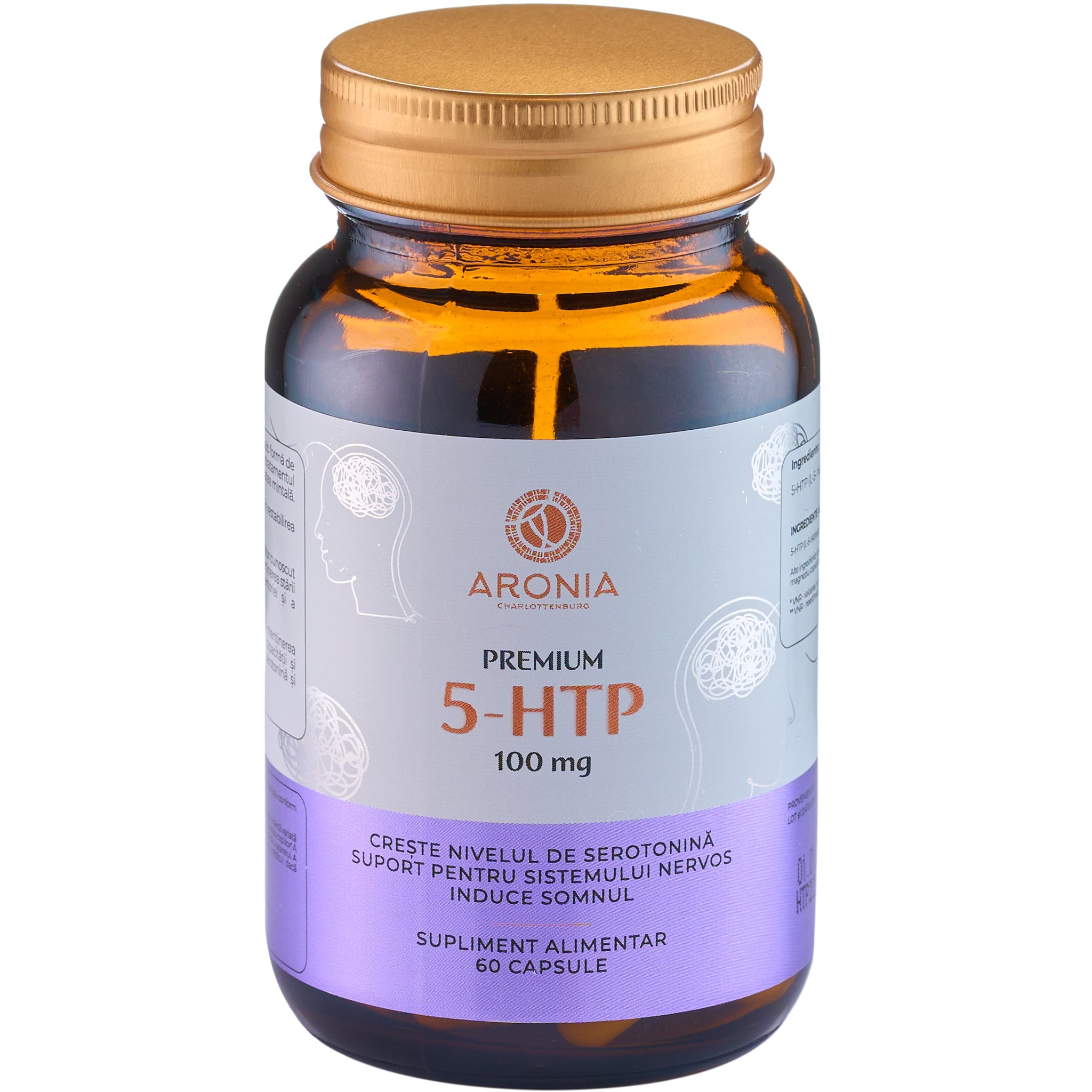 Premium 5-HTP, 100 mg, 60 capsule, Aronia Charlottenburg