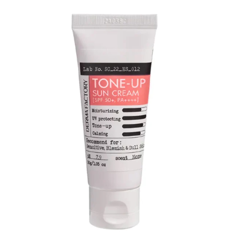 Crema de fata cu pigment si SPF 50 Tone-up, 50 g, Derma Factory