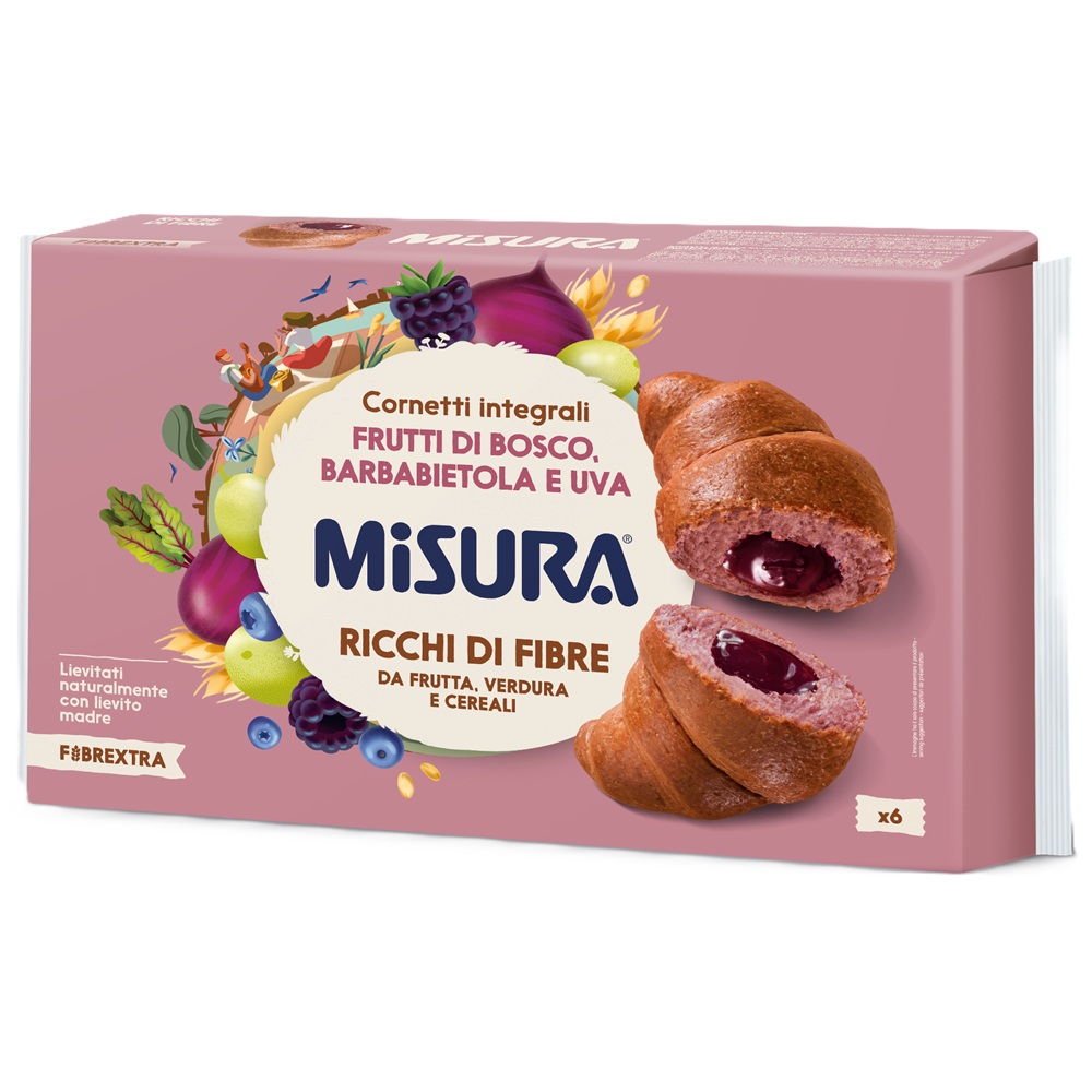 Croissant  integral cu fructe de padure, sfecla si struguri, 308 g, Misura