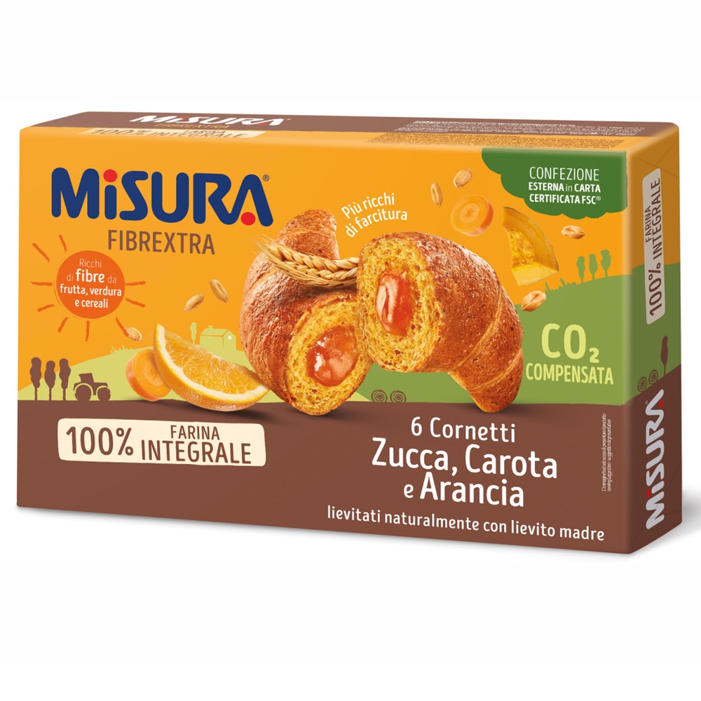 Croissant integral cu dovleac, morcov si portocale, 308 g, Misura