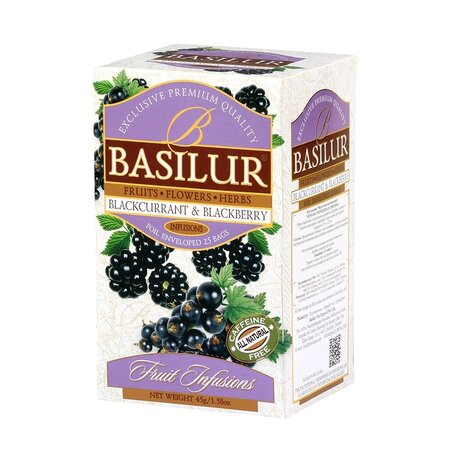 Ceai Blackcurrant & Blackberry, 25 plicuri, Basilur 619326