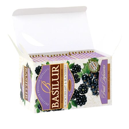 Ceai Blackcurrant & Blackberry, 25 plicuri, Basilur 619327
