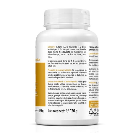 Lecitina din floarea soarelui, 120 g, Zenyth 619554