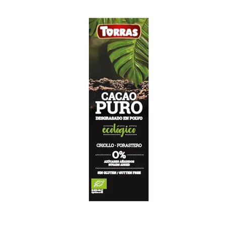 Cacao pudra ecologica, fara zahar si fara gluten, 150 g, Torras 619588