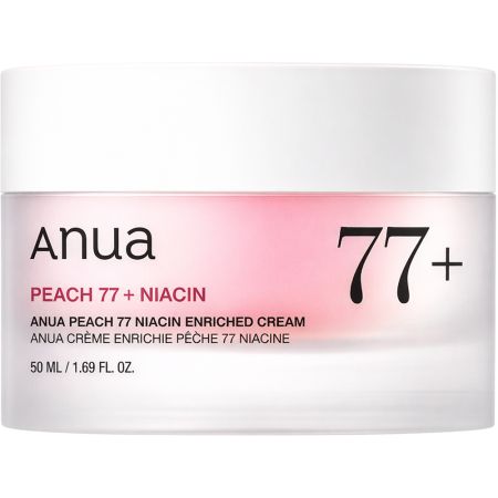 Crema hidratanta pentru fata cu 77% extract de piersica si niacinamida Peach 77, 50 ml, Anua
