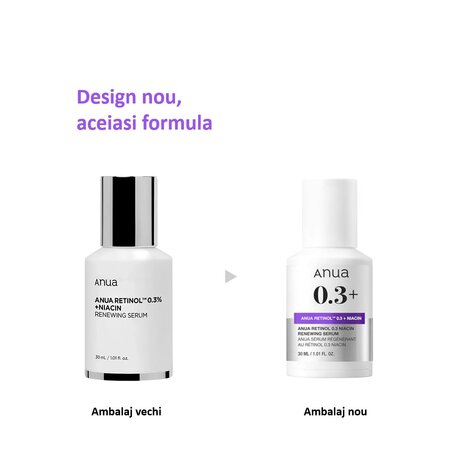 Ser de fata cu retinol 0.3% și niacina, 30 ml, Anua 700505