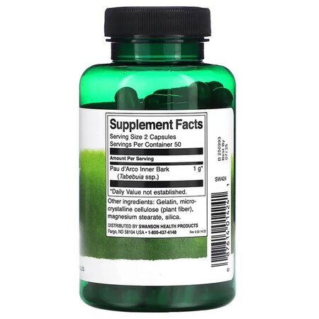 Pau d'Arco Full Spectrum, 500 mg, 100 capsule, Swanson 619815
