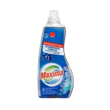 Detergent gel concentrat pentru rufe Maxima Blue Blossom, 1500 ml, Sano