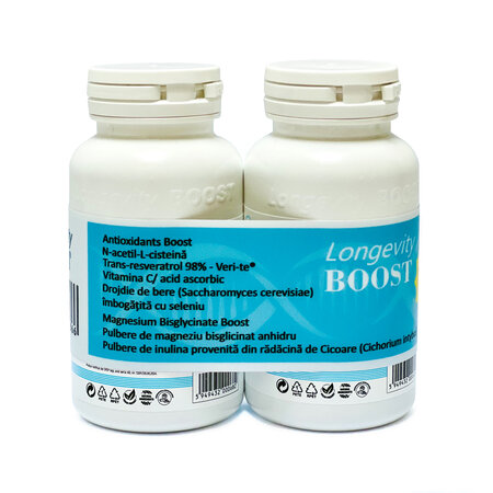Pachet Antioxidants Boost, 30 capsule + Magnesium Bisglycinate Boost, 60 capsule, Longevity Boost 620010
