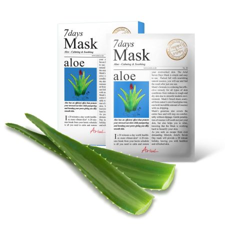 Masca servetel cu aloe vera 7Days Mask, 20 g, Ariul 651202