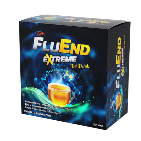 Fluend Extreme Hot Drink, 10 plicuri, Sun Wave Pharma 620195