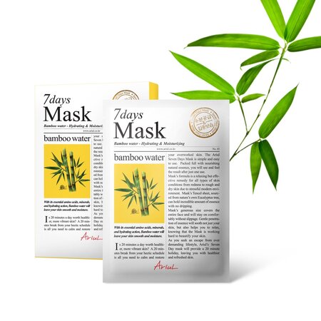 Masca servetel cu apa de bambus 7 Days Mask, 20 g, Ariul 707112